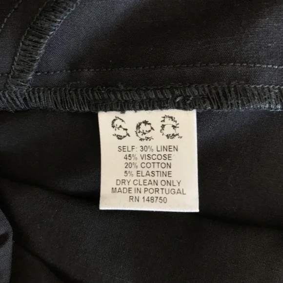 SEA New York Little Black Cocktail Dress off the Shoulder Linen/Cotton Sz 10 - Picture 12 of 16